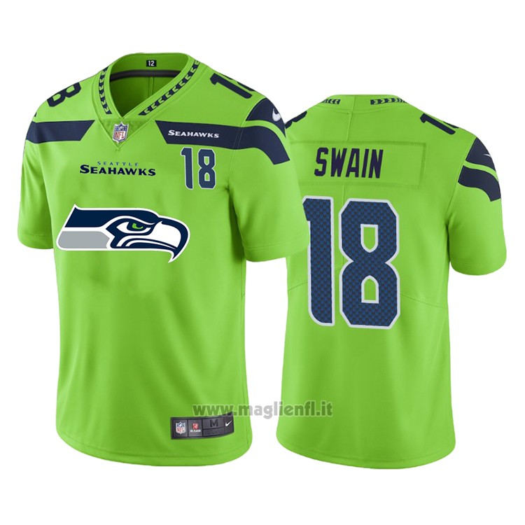 Maglia NFL Limited Seattle Seahawks Swain Big Logo Number Verde